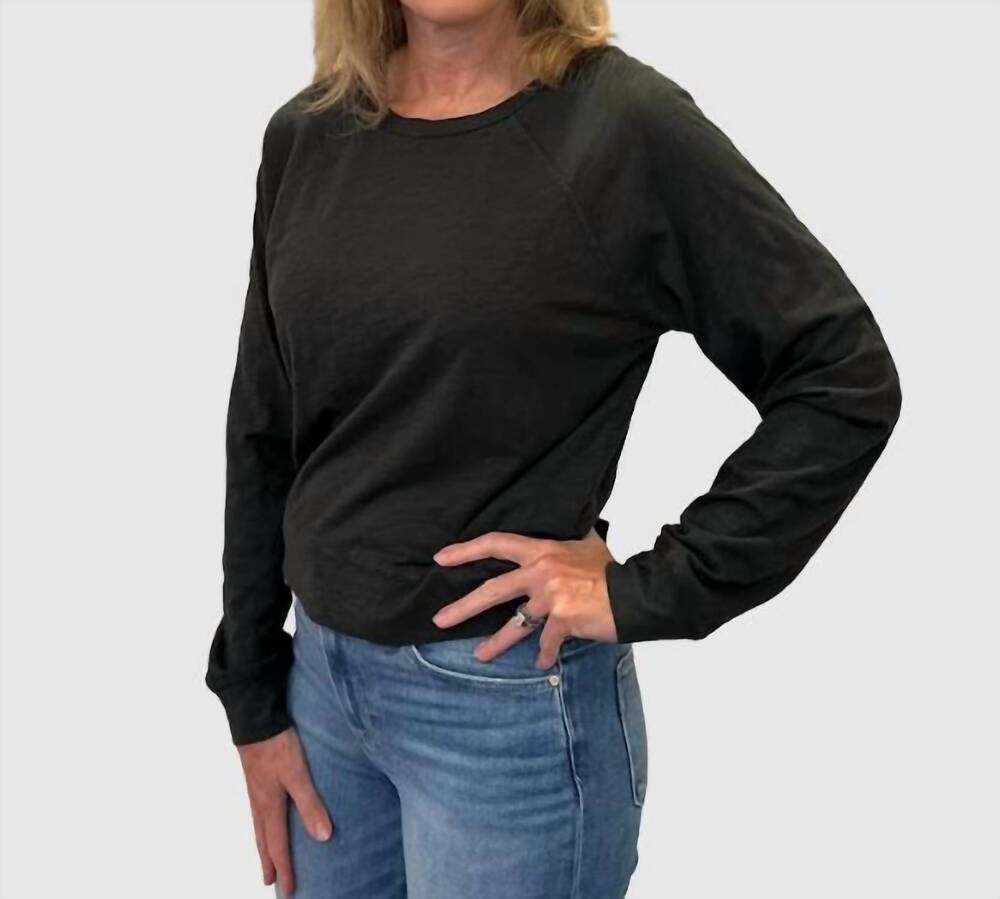 NEW BOBI slouchy raglan top in evergreen